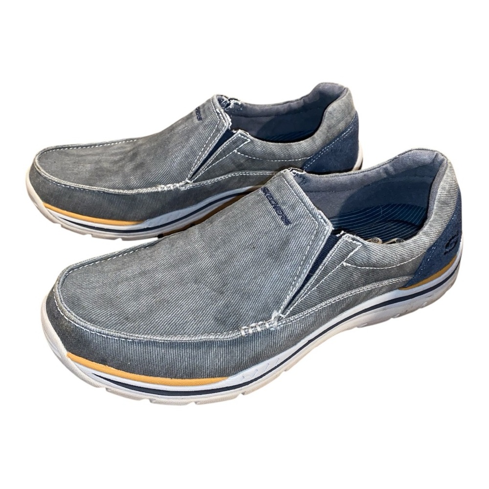 Skechers Relaxed Fit Creston Men's Size 11 Slip On Casual Loafers Gray & Blue